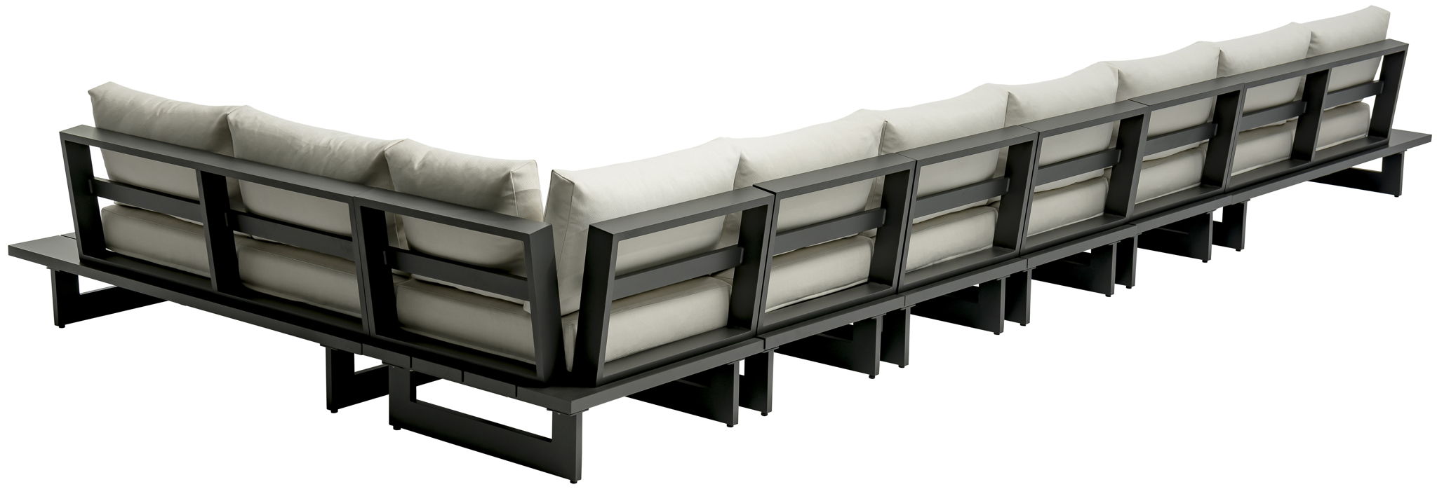 Maldives - 7 Piece Water Resistant Outdoor Patio Modular Sectional With Gray Base - Simple Home Plus