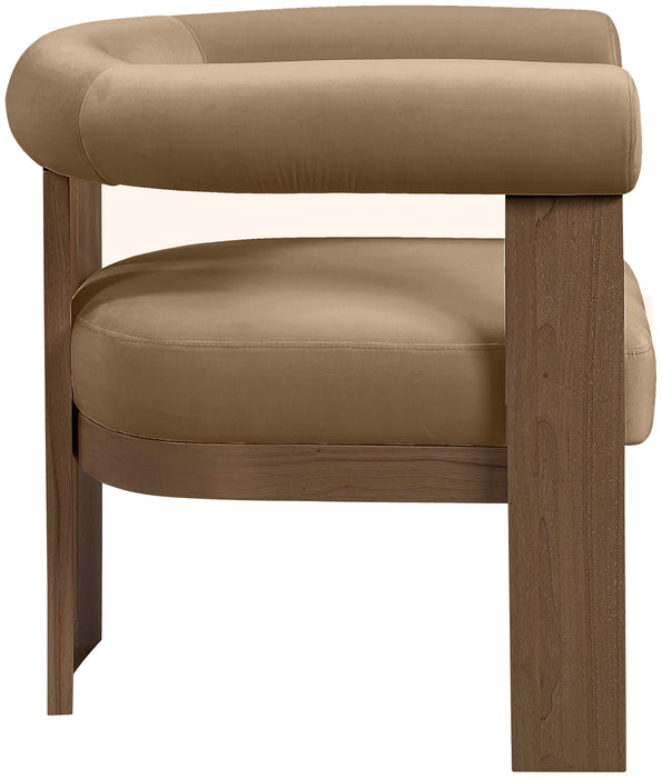 Arienzo - Performance Fabric Upholstered Accent Chair - Walnut Base - Simple Home Plus