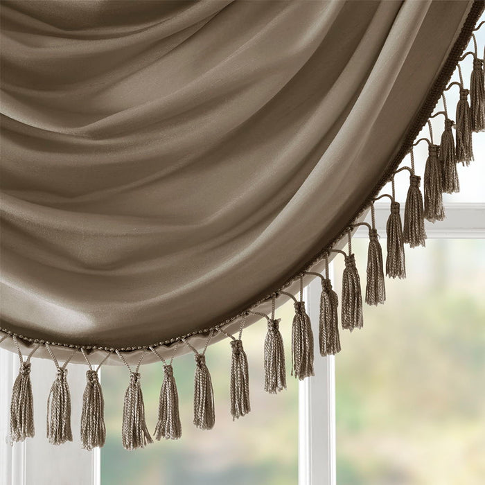 Elena - Waterfall Embellished Valance - Bronze - Simple Home Plus