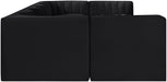 Rummi - Velvet Performance Fabric Upholstered 7 Piece Modular Sectional (With 2 Corner Chairs) - Simple Home Plus