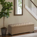 Shandra - Tufted Top Storage Bench - Sand - Simple Home Plus
