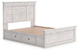 Makidern - Panel Storage Bed With 2 Under Bed Storage Units - Simple Home Plus