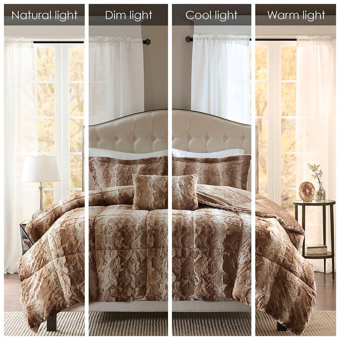 Zuri - Comforter (Set of 4) - Tan - Simple Home Plus