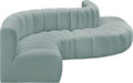 Arc - Faux Leather 6 Piece Curved Modular Sofa - Simple Home Plus