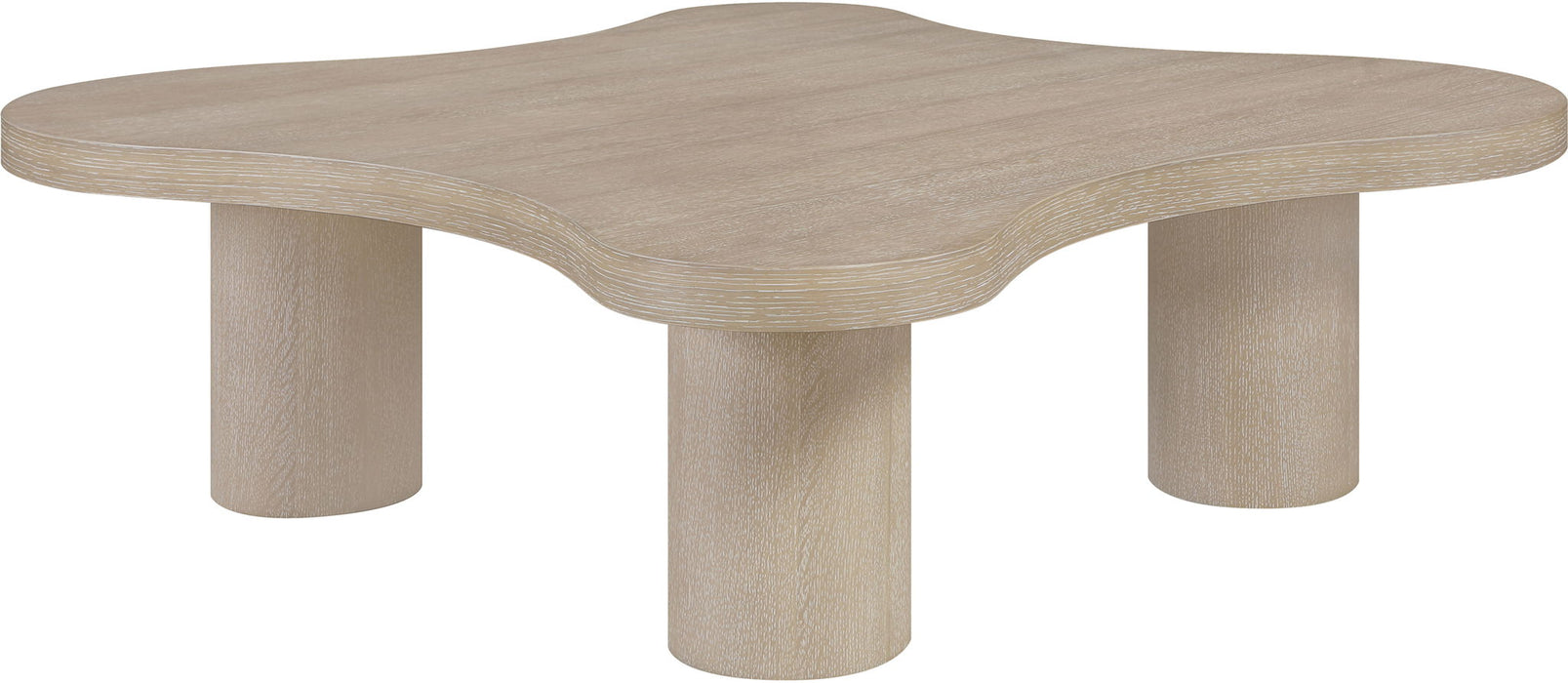 Cove - 48" Oak Veneer And Solid Wood Coffee Table - Simple Home Plus