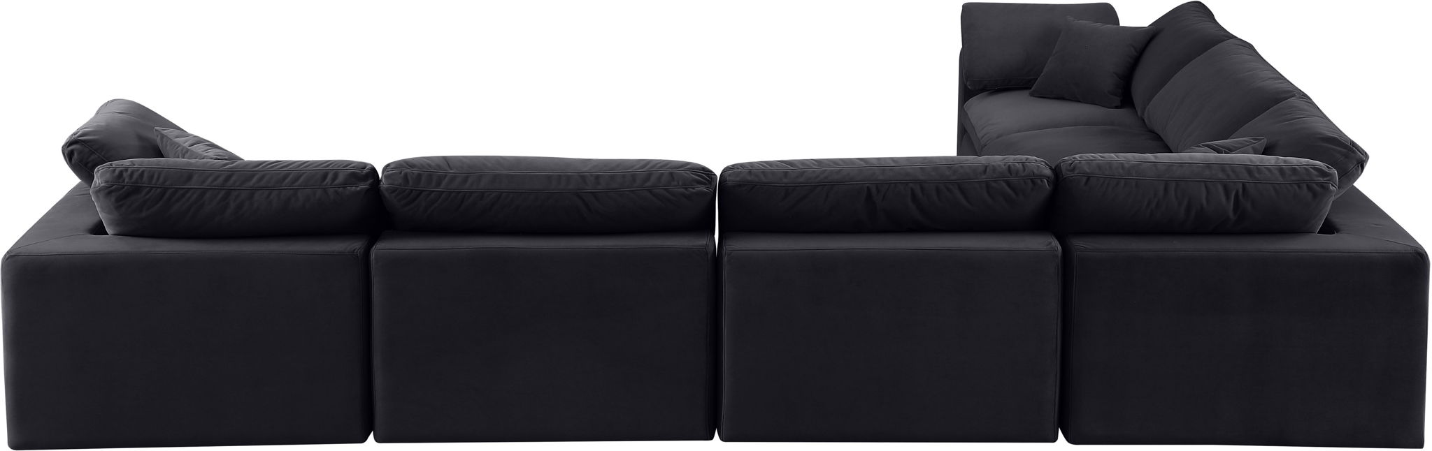 Comfy - 6 Piece Velvet Modular Corner Sectional - Simple Home Plus