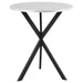 Kenzo - Round Galvanized Steel Bistro Bar Table - Silver - Simple Home Plus