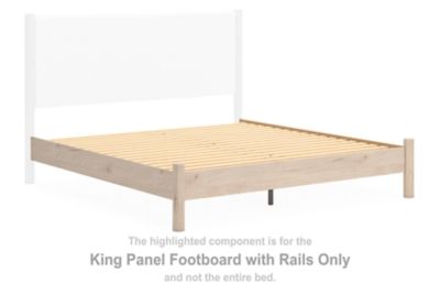 Cadmori - King Panel Footboard With Rails - Tan - Simple Home Plus