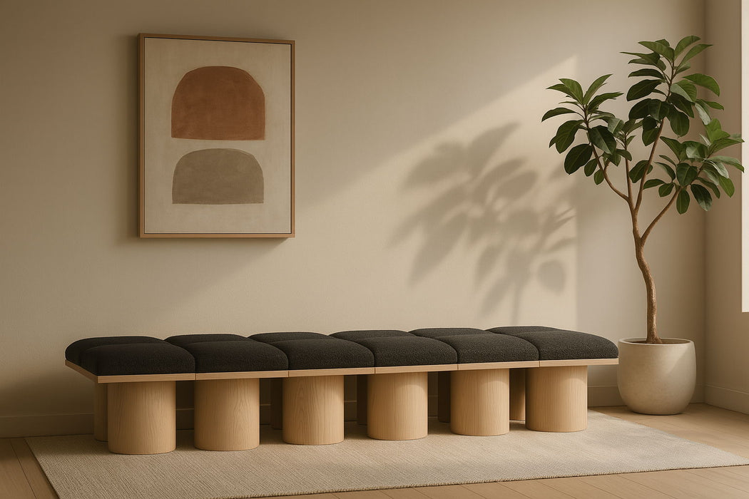 Pavilion - 12 Piece Modular Bench With Natural Base - Simple Home Plus