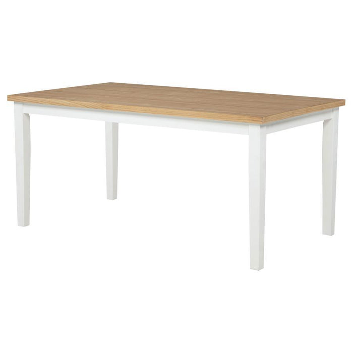 Andrews - 66" Rectangular Dining Table - Light Ash And White - Simple Home Plus