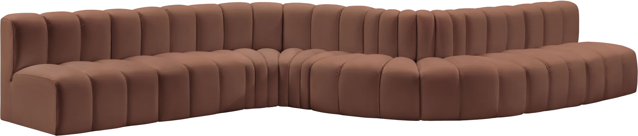 Arc - Faux Leather 8 Piece Curved Modular Sofa - Simple Home Plus