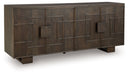 Cato - Dark Brown - Accent Cabinet - Simple Home Plus