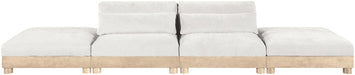 Turin - Chenille Fabric Upholstered Modular Sectional - White - Simple Home Plus