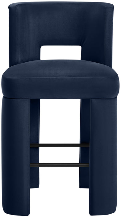 Zuno - Velvet Performance Fabric Upholstered Bar Stool (Set of 2) - Simple Home Plus