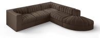 Rummi - Velvet Performance Fabric Upholstered 5 Piece Modular Sectional - Simple Home Plus