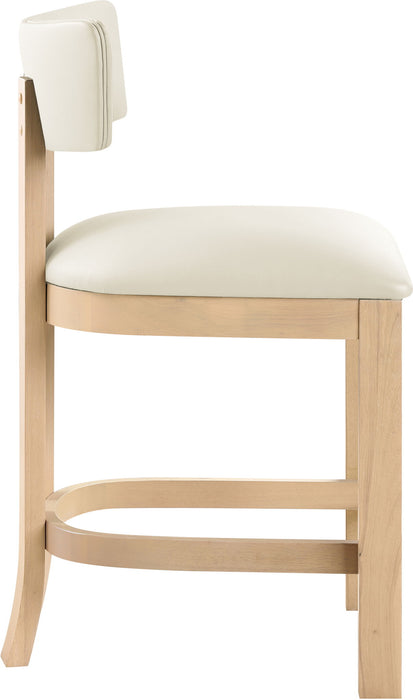Lavrin - Vegan Leather Counter Stool (Set of 2) - Natural Base - Simple Home Plus