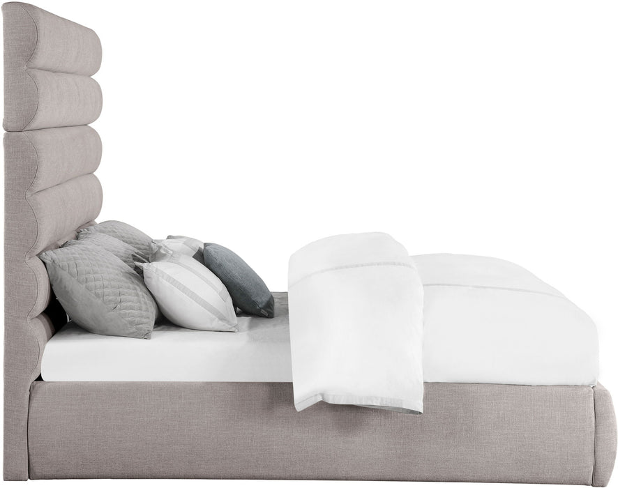 Adam - Linen Fabric Bed With 70.5" Headboard - Simple Home Plus
