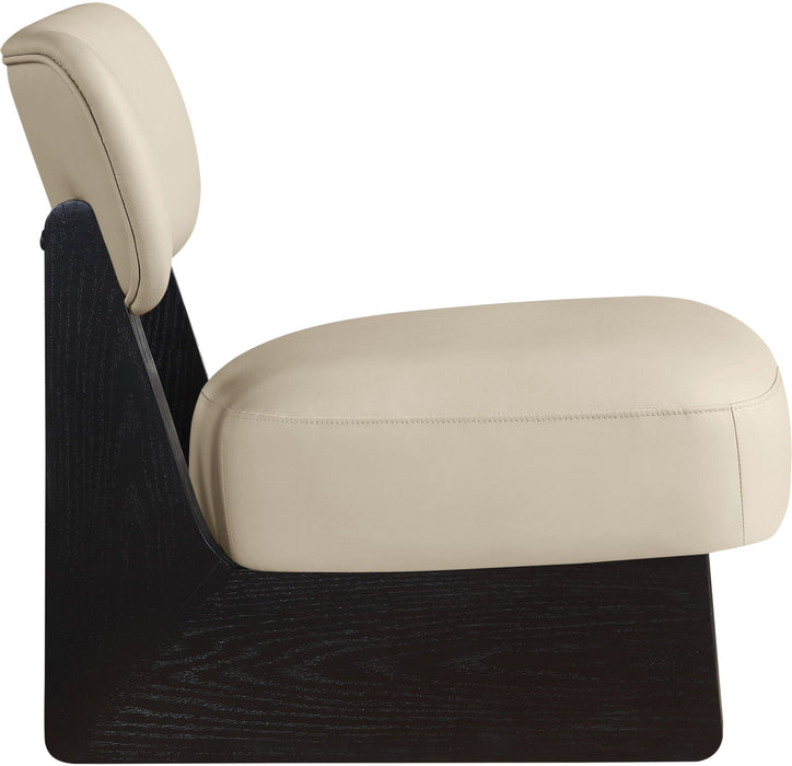 Vetra - Vegan Leather Upholstered Accent Chair With Black Base - Simple Home Plus