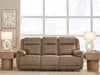 Glencroft - Power Reclining Sofa With Adjustable Headrest - Sahara - Simple Home Plus