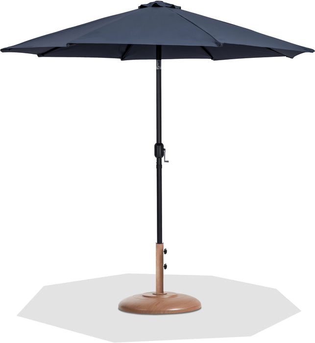 Fiji - Aluminum Patio Umbrella With Round Teak And Black Base - Simple Home Plus