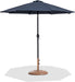 Fiji - Aluminum Patio Umbrella With Round Teak And Black Base - Simple Home Plus