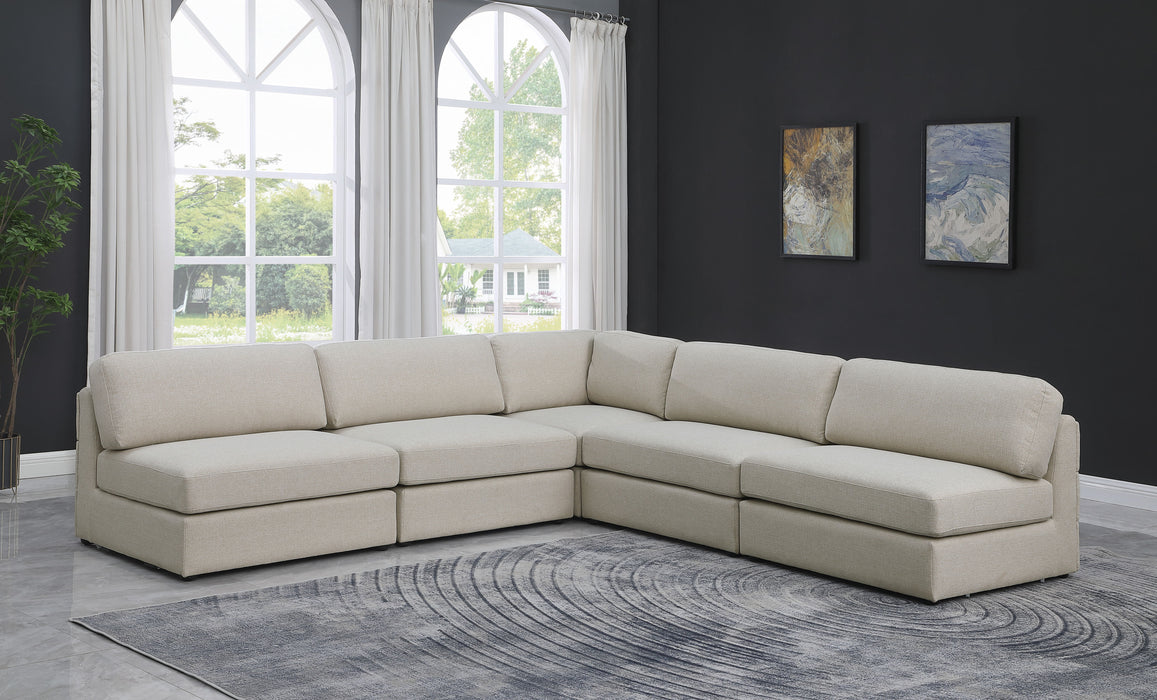 Beckham - 5 Piece Modular Corner Armless Sectional - Simple Home Plus