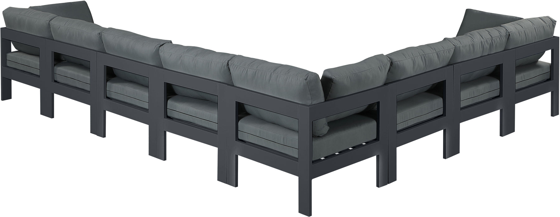 Nizuc - Outdoor Patio 8 Piece Modular Sectional With Gray Frame - Simple Home Plus