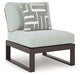 Beachloft - Armless Chair With Cushion - Black / Gray - Simple Home Plus