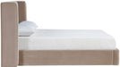 Kendall - Velvet Upholstered Bed - Taupe - Simple Home Plus