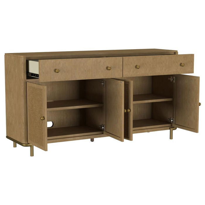 Arini - Cane Door Dining Sideboard Server - Simple Home Plus