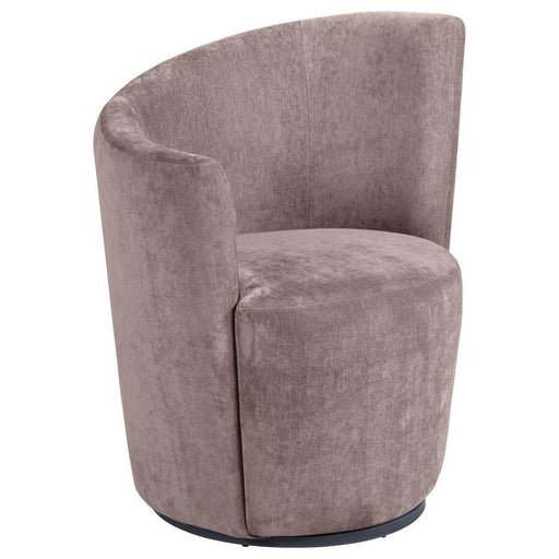 Nueva - Upholstered Swivel Chair Curved Backrest - Simple Home Plus