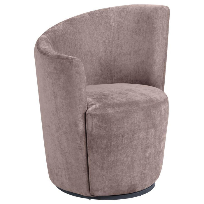 Nueva - Upholstered Swivel Chair Curved Backrest - Simple Home Plus