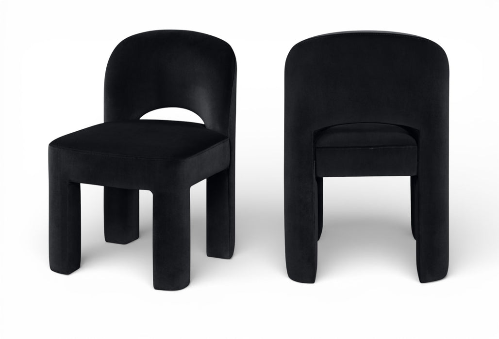 Celine - Velvet Performance Fabric Upholstered Dining Chair (Set of 2) - Simple Home Plus