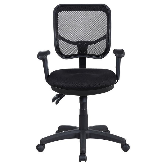 Rollo - Upholstered Adjustable Ergonomic Office Chair - Black - Simple Home Plus