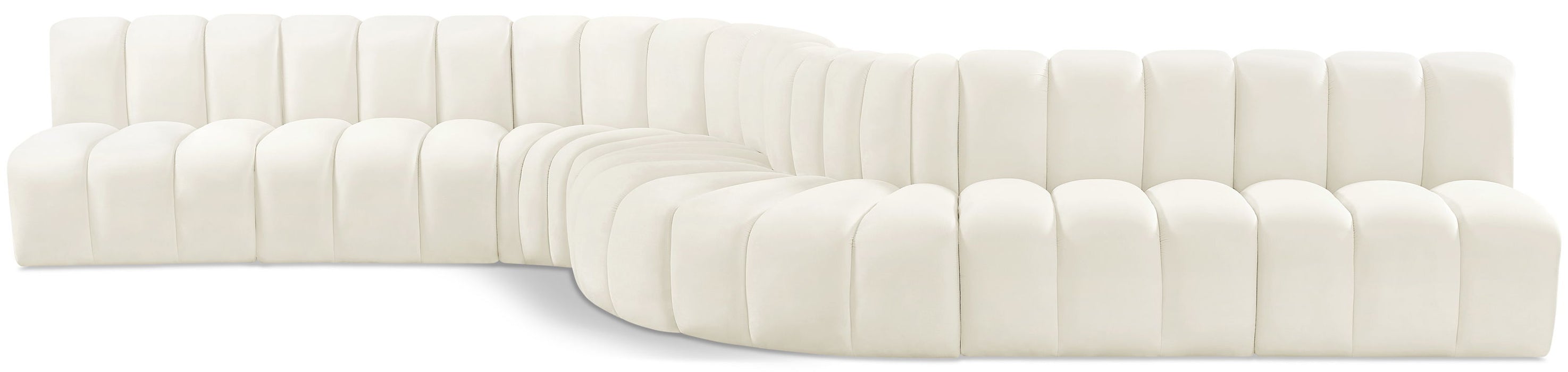 Arc - Velvet 8 Piece Curved Modular Sofa - Simple Home Plus