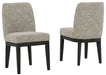 Burkhaus - Beige / Dark Brown - Dining UPH Side Chair (Set of 2) - Simple Home Plus