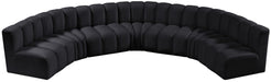 Arc - Velvet 7 Piece U-Shaped Modular Sofa - Simple Home Plus