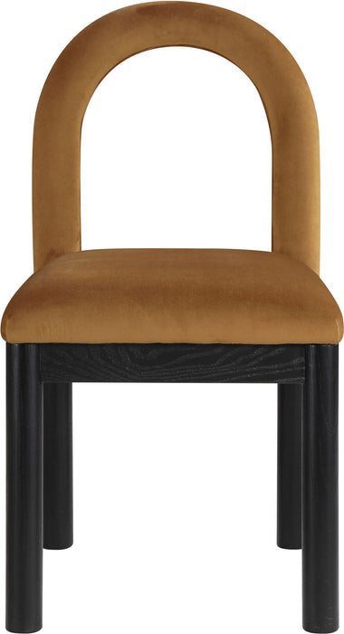 Conrad - Velvet Dining Chair With Black Legs - Simple Home Plus