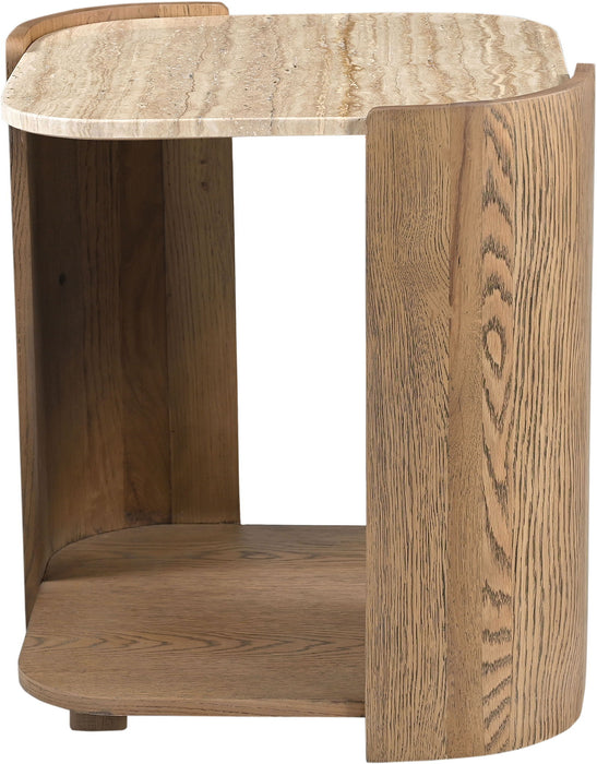 Calabria - Marble And Oak Wood Table - Simple Home Plus