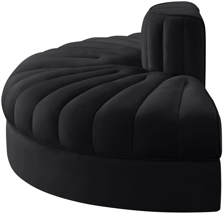 Rummi - Velvet Performance Fabric Upholstered 2 Piece  Rounded Modular Loveseat - Simple Home Plus