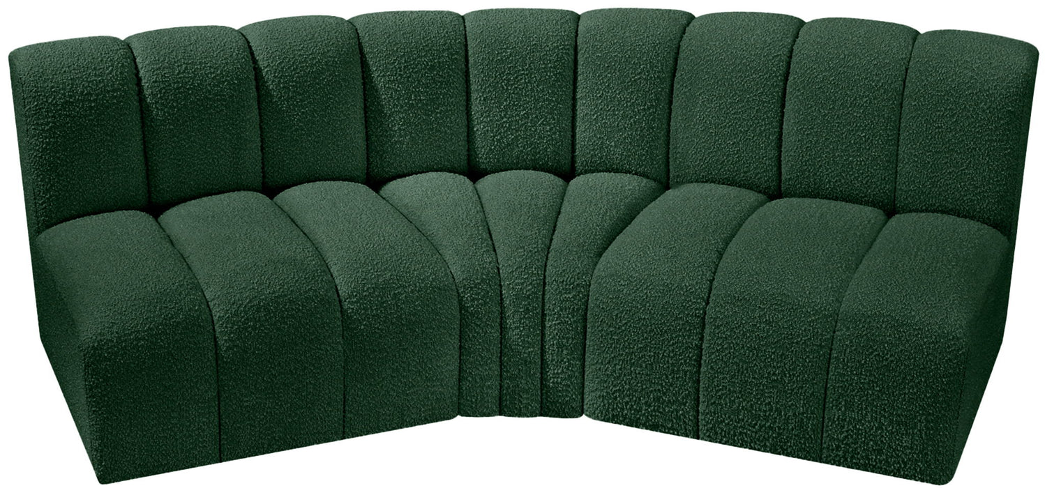 Arc - Boucle Fabric 3 Piece Modular Corner Sofa - Simple Home Plus