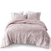 Mira - Crushed Velvet Sherpa Reversible King Comforter Set - Lavender - Simple Home Plus