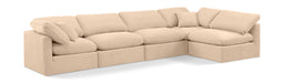 Indulge - Velvet 5 Piece Modular Sectional - Simple Home Plus