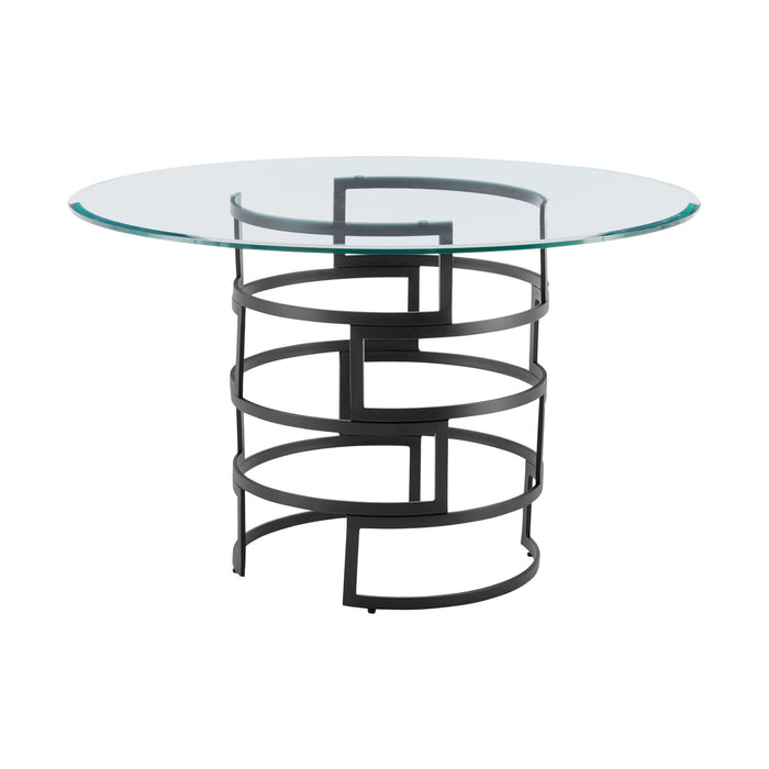 Diaz - Contemporary Round Dining Table - Matte Black - Simple Home Plus