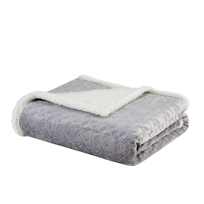 Elma - Oversized Textured Throw -Gray - Simple Home Plus