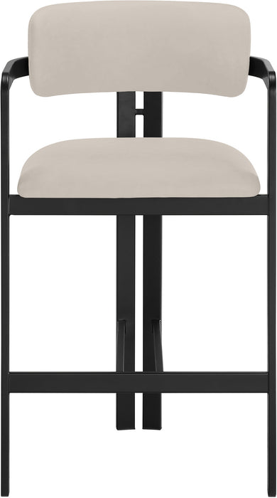 Aurum - Vegan Leather Upholstered Counter Stool - Taupe - Simple Home Plus