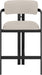 Aurum - Vegan Leather Upholstered Counter Stool - Taupe - Simple Home Plus