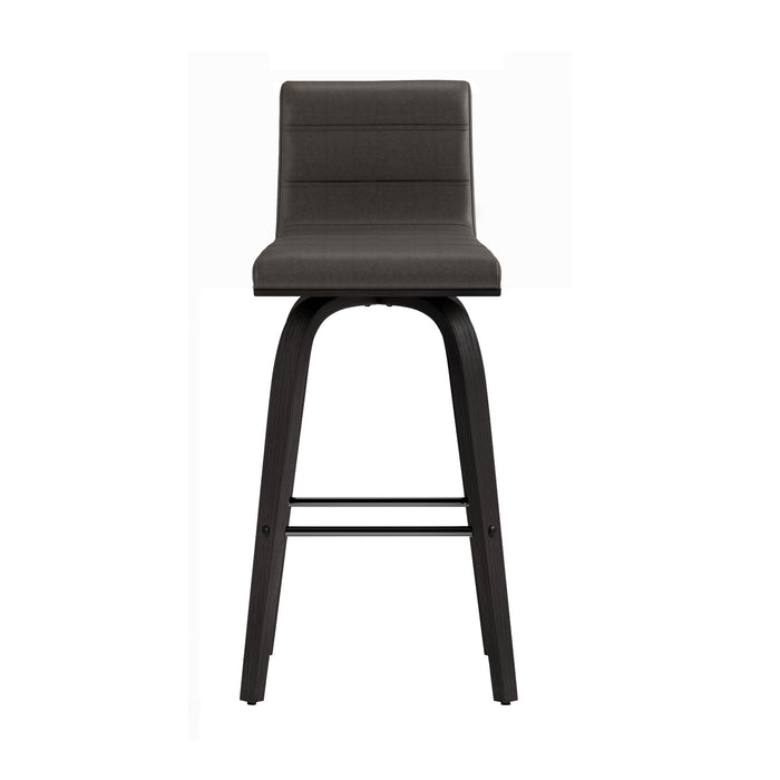 Vienna - 26" Swivel Counter Stool - Black Wood - Simple Home Plus