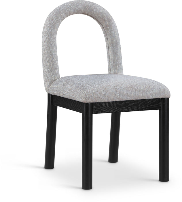 Conrad - Linen Dining Chair With Black Legs - Simple Home Plus