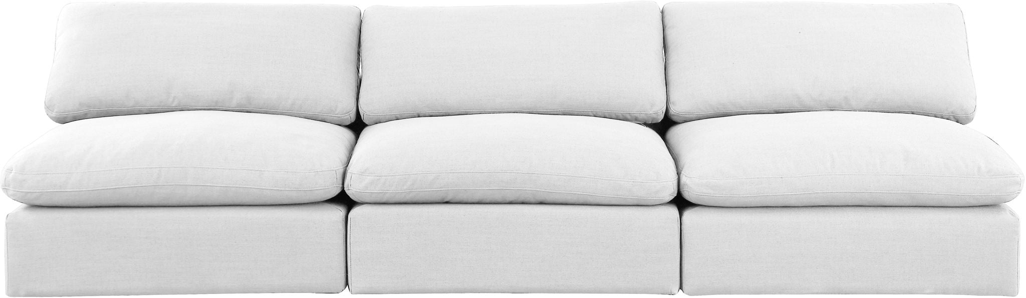 Comfy - Linen Modular Armless Sofa 3 Seats - Simple Home Plus